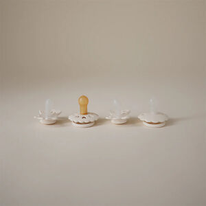 Pack de 4 sucettes nouveau-né Floral Heart T1 cream 
