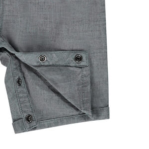 Salopette courte broderies palmiers pour bébé garçon 