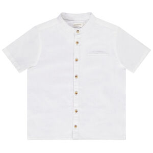 Chemise manches courtes unie col mao pour garçon 