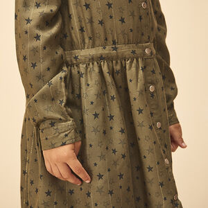 Robe manches longues imprimé étoiles pour fille 