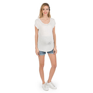 Tee-shirt manches courtes de grossesse avec print fantaisie 