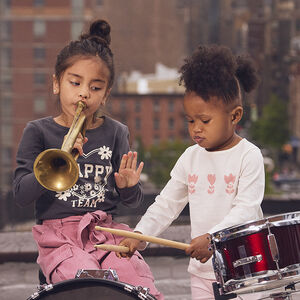 T-shirt manches longues print fantaisie pour bébé fille 