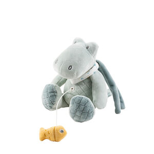 Petite peluche musicale Roméo le crocodile 