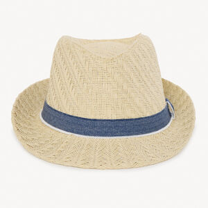 Chapeau trilby en paille avec galon pour garçon 