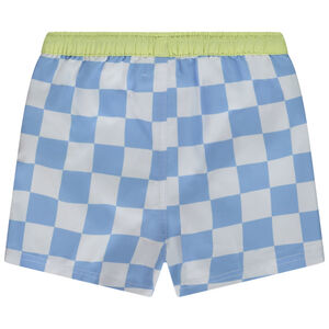 Short de bain imprimé damier et print palmier pour bébé garçon 