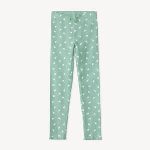 Legging côtelé fille motifs fantaisie 