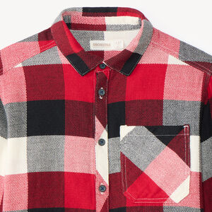 Chemise manches longues garçon à carreaux 