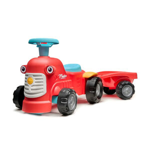 Porteur tracteur Maurice avec remorque rouge 