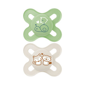 Lot de 2 sucettes silicone Original 0-2M (modèle aléatoire) 