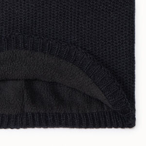 Snood uni en tricot avec doublure micropolaire  