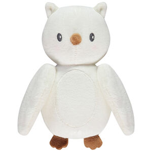 Peluche chouette en velours avec hochet pour bébé 