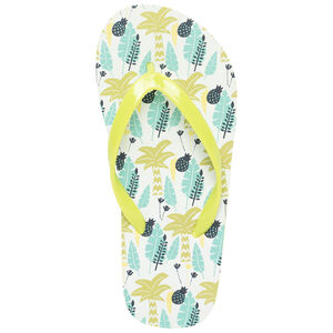 Tongs imprimé palmiers/ananas pour garçon avec lanière selon l'âge 