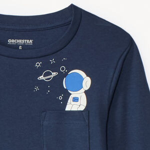 Set pyjama long motifs espace pour garçon 