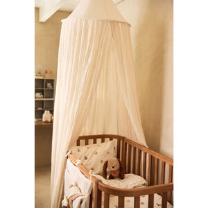 Ciel de lit moustiquaire vintage 245cm Check Sand 