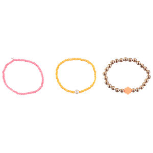 Lot de 3 bracelets en perles fantaisie fille 