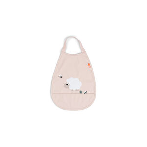 Bavoir élastique avec poche Tiny Farm rose 