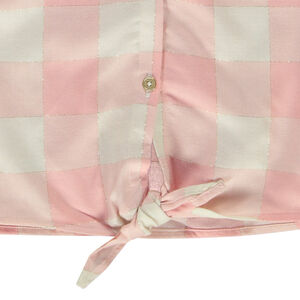 Chemise manches longues à carreaux en lyocell pour fille 