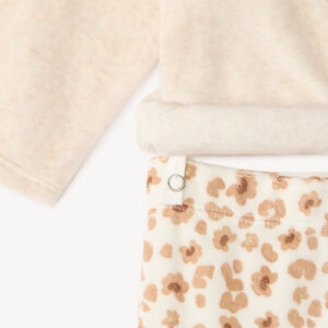 Pyjama 2 pièces bébé fille broderie ourson 