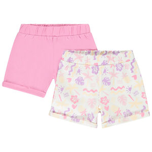 Lot de 2 shorts fantaisies à taille élastiquée pour fille 