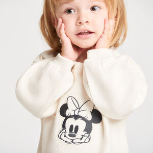Robe molleton bébé fille broderie Minnie Disney 