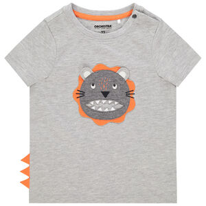 T-shirt manches courtes à animal brodé  