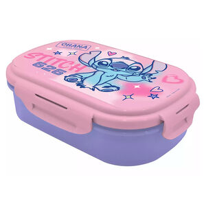 Lunchbox avec couvert Stitch Rose/Mauve 