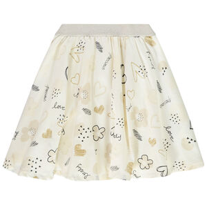 Jupe courte de cérémonie en coton imprimé fantaisie pour fille 