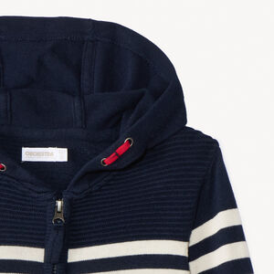 Gilet en tricot fantaisie effet color block pour garçon 