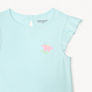 Lot de 4 t-shirts manches courtes motifs fantaisie pour bébé fille 
