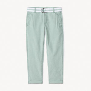 Pantalon droit en toile avec ceinture pour garçon 