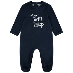 Dors-bien en velours print fantaisie pour bébé garçon 