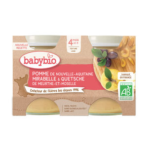 Petits pots pomme, mirabelle et quetsche 2x130g 