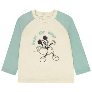 T-shirt manches longues contrastées Mickey Disney pour bébé garçon 