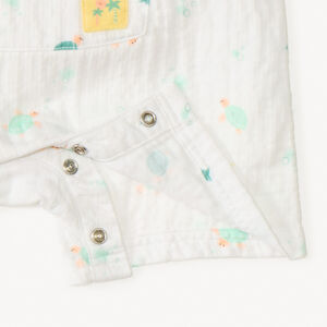 Combinaison courte imprimé tortue pour bébé garçon  