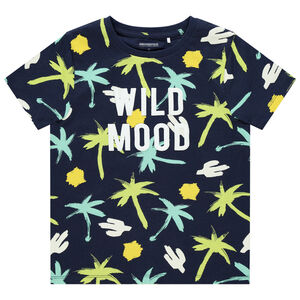 T-shirt manches courtes en coton pour enfant garçon print palmiers 