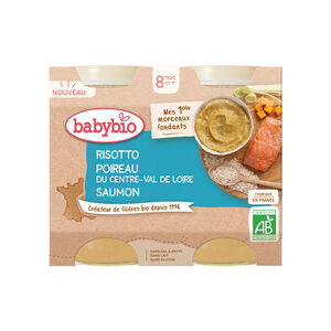 Lot de 2 risottos poireaux/saumon 200g 