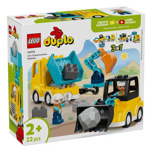 A THEME LEGO DUPLO - LES VEHICULES DE CHANTIER 3 EN 1 - 22PCS - 2+ 