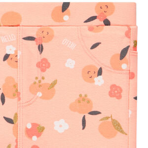 Legging imprimé fruits et fleurs pour bébé fille  