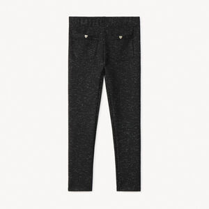 Legging scintillant en milano avec rivets cœur pour fille 