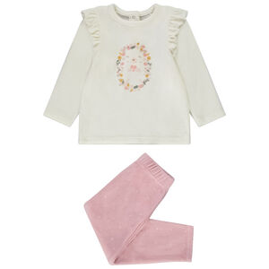 Pyjama 2 pièces en velours pour bébé fille 