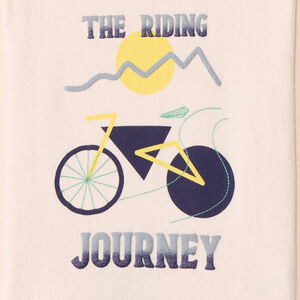 T-shirt manches longues uni à broderies fantaisies pour garçon  