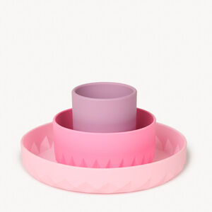 Coffret repas 3 pièces Origami en Silicone - Lila 