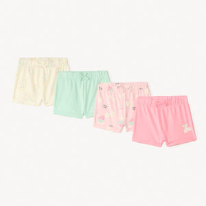 Lot de 4 shorts en jersey fantaisie pour bébé fille 