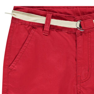 Bermuda uni en toile avec ceinture lacet garçon 