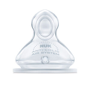 Lot de 2 tétines en silicone T1 Small 0-6 mois - Transparent 