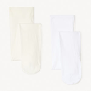 Lot de 2 collants fins unis pour bébé fille 