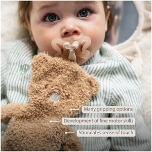 Attache sucette Doudou Ours Teddy Bouclette 