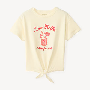 T-shirt manches courtes noué pour fille 