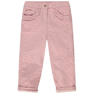 Pantalon slim en velours milleraies imprimé étoiles pour bébé fille 
