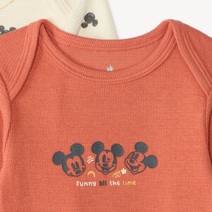 Lot 3 bodies manches longues bébé garçon Mickey Disney 